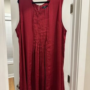 Ellos Raspberry Pleated Dress